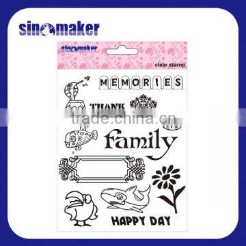 high quality clear stamp for gift cards kids toy stamp set