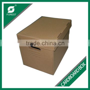 ACCEPT CUSTOM ORDER BROWN CORRUGATED CARDBOARD STORGE PACKING BOX WITH INSTRUCTIONS PRINTING