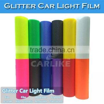 CARLIKE Glitter Pink Headlight Self Adhesive Vinyl Film For Car photo-6