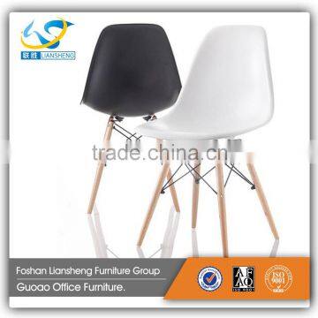 Plastic DSW side dining chair with wood leg GAC4003B