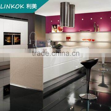 Customized Size Modern Design Australia project MDF factory directly melamine fitted kitchen cabinet