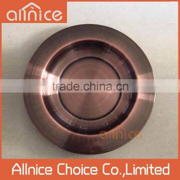 wholesale Round stainless steel dinning tray/western style dinner plate set/good design cheap charger plate