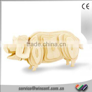 Pig Wooden 3D Puzzle