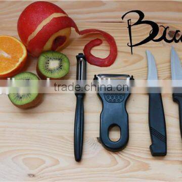 4pcs Household stainless steel kitchen knife set with peeler BD-KS563