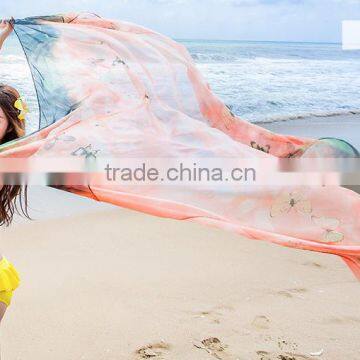 Hot selling sunscreen scarves sexy young girl beach scarf dress