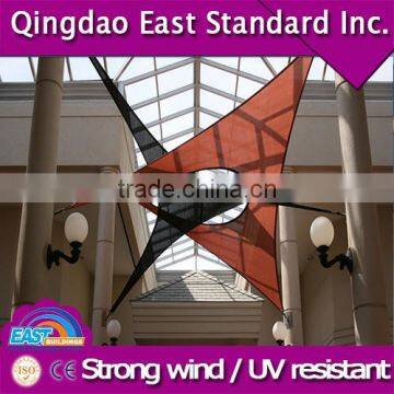 PVC coated waterproof square sun shade sail with hardware