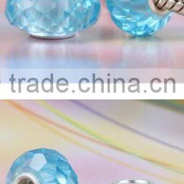 High Quality 925 sterling silver crystal beads large hole