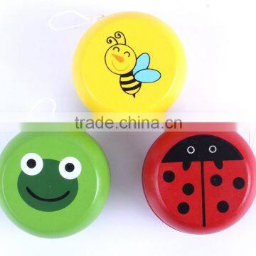 Fashion Wooden yoyo with printing animals, Customized wooden yoyo, Children wooden toys