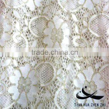 floral knitting 2015 cheap white lace fabric TH8802