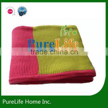 SZPLH Patchwork color knitted blanket cotton