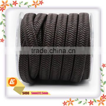 Factory Outlets Brown Braided Flat Leather Cord Wholesale