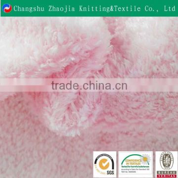 China Changshu factory polyester knitted plush fabric,blanket fabric,toy fabric