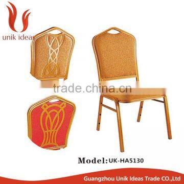 wholesale luxury banquet hotel metal wedding chair with back flower