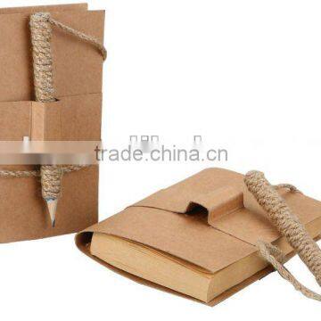 Hot style natural color recycled notebook with recycled pen