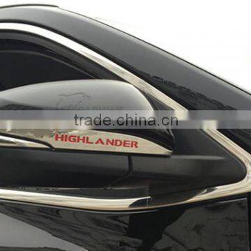 1Pair Car Rearview Mirror Decorative Sequins Trim Exterior Accessories For Toyota Highlander 2014 2015 photo-6