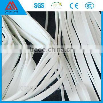 Shanghai QG White Ribbed natural rubber tape used for swimwear