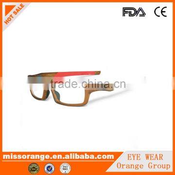 OrangeGroup 2016 flat brown frame fashion sports sunglasses, retro lens 2016 acetate sun glasses