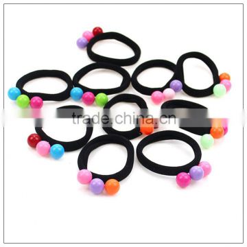 Factory shipping hot sale elastic hair band with plastic beads shape