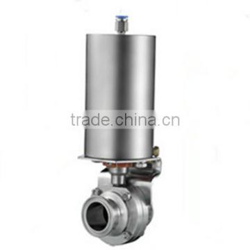 High quality stainless steel sanitary pneumatic butterfly valve