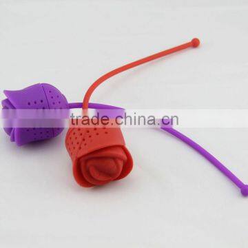 rose shape silicone tea ball