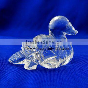 Wholesale Crystal Quartz / Sfatik Hand Carved Duck