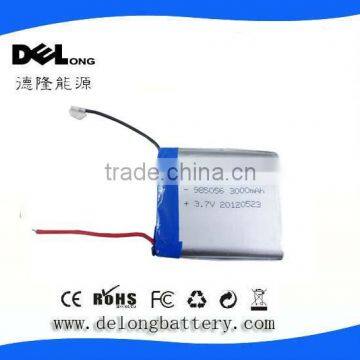 3000mah 3.7v li-polymer battery for tablet pc