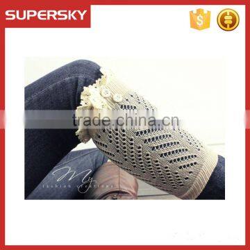 C21 Wholesale Ivory lace boot cuffs with lace and buttons boho boot cuffs socks