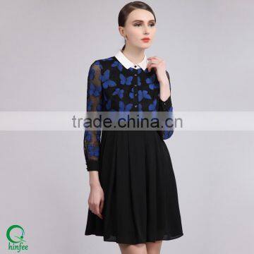 Long Sleeve Chiffon Dresses For Women Elegant