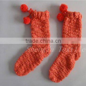 hand knitted indoor floor sock