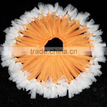 orange print pettiskirts with headbands