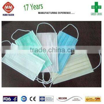 Disposable Surgical Medical Nonwoven Face Masks with tie-on or earloop