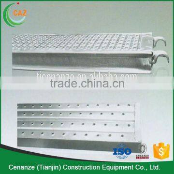 perforated galvanized metal scaffold plank used for construction