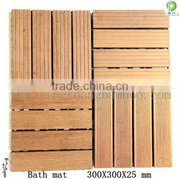 Bamboo wooden anti slip barthroom laminated floor mat