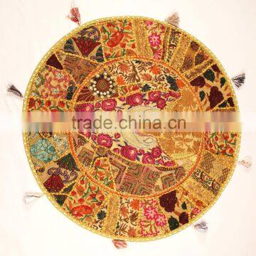 Big Indian Decorative floor cushions Indian Throw cushion covers Round Pillow covers Indian Round Yoga Seating cushions