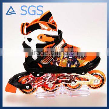 2016 hottest sports shoes cotton lining fabric 4 wheel aggressive skate shoe