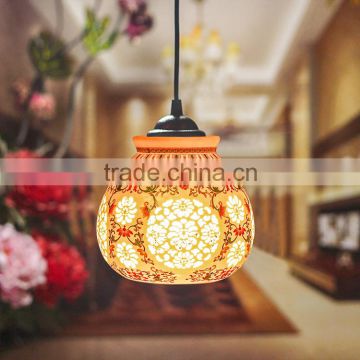 Hollow pastel apple shape led pendant light fixtures