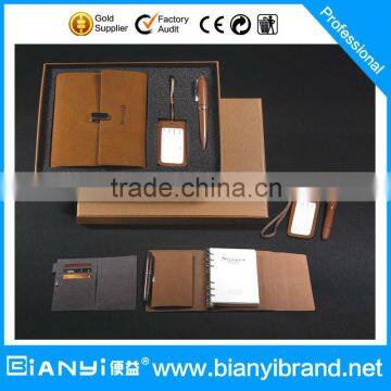 China Supply Eco-friendly Leather Gift Set With pen And Notebook