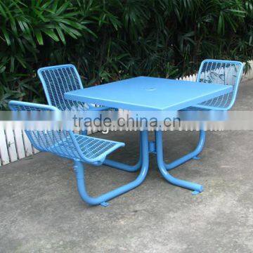 ADA accessible metal picnic table chair set outdoor table and chair