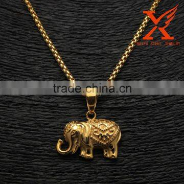 Stainless Steel Samll Medical Gold Elephant Jewellery Pendant Necklaces