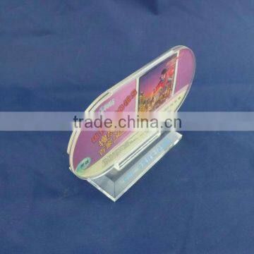 acrylic card holder menu stand with base