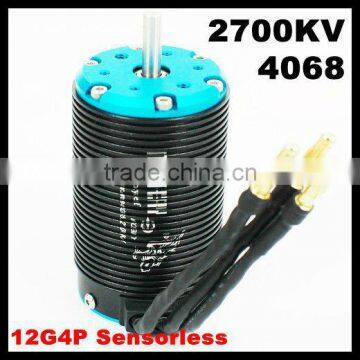 Tyrannosaurus 12 Chase 4 Poles 4068 2.0T 2700KV Sensorless Brushless Motor For 1/10 1/8 RC Car