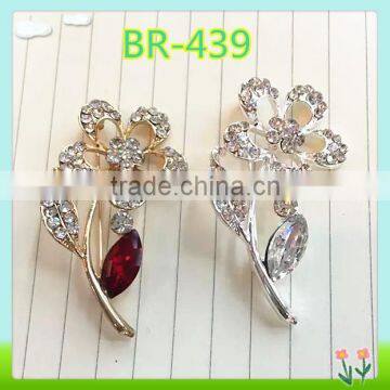 fashion handmake rhinestone flower brooches for wedding box