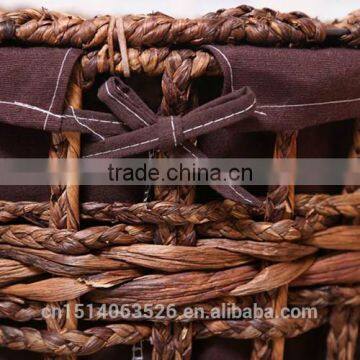 2015 New Arrival Set of 3 Maize and Water Hyacinth Weaved Laundry Hamper With Lining photo-4