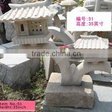 yellow outdoor japanese stone garden lanterns