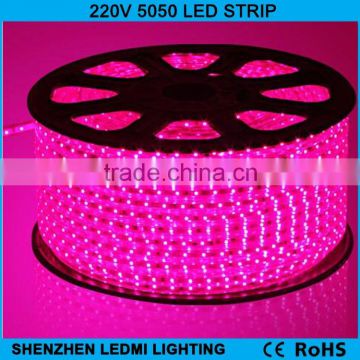 High voltage 220v smd 5050 waterproof led strip