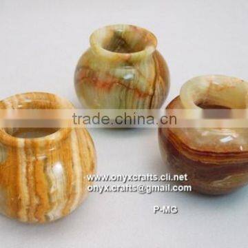 Multi Green Onyx Flower Pot