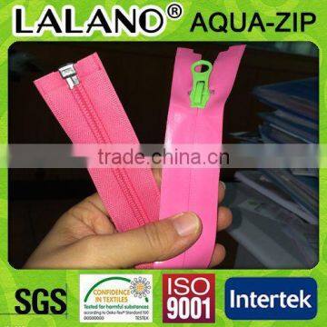 NO.7 open end Durable water repellent zipper in pink for sportswear