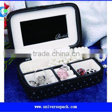 Packing Boxes Black Leather Covered Jewelry Box Hot Selling Product