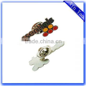 Promotional cheap zinc alloy nickel enamel pin badge