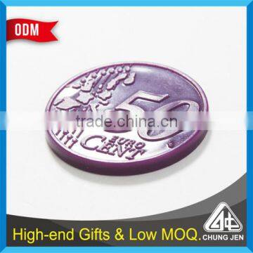 Wholesale bulk custom plastic supermarket blank trolley coin token
